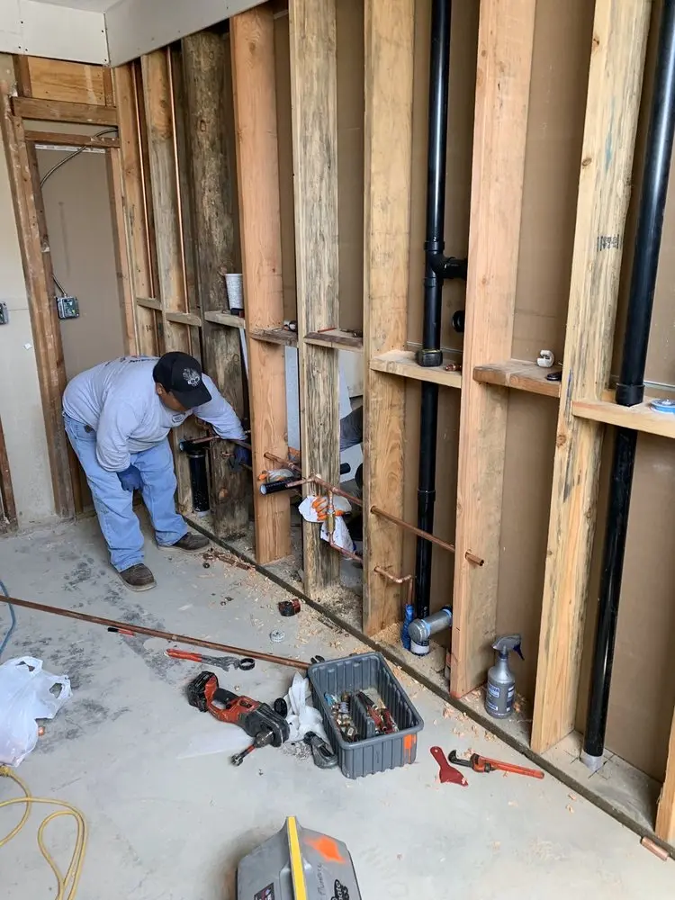 Commercial rough-in plumbing for Gas Line Repair in Adams
